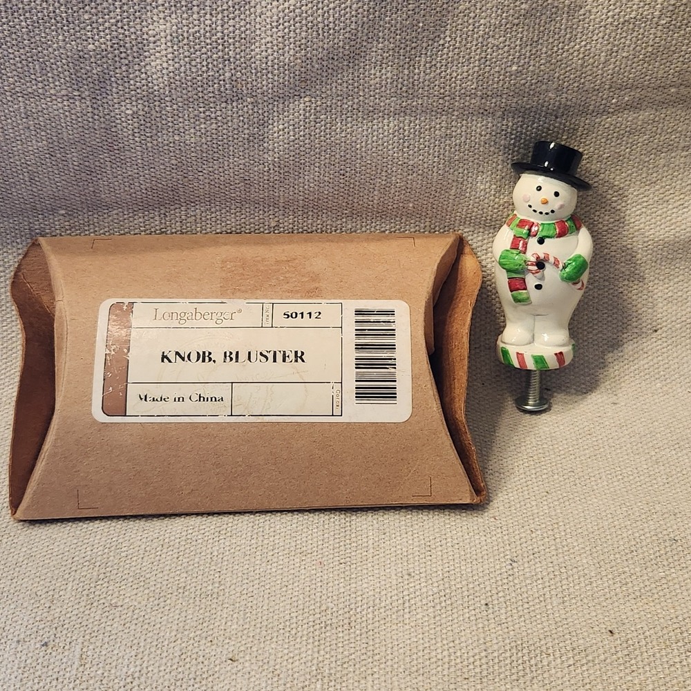 Longaberger Knob Bluster Snowman Christmas Holidays Winter #50112 NEW
